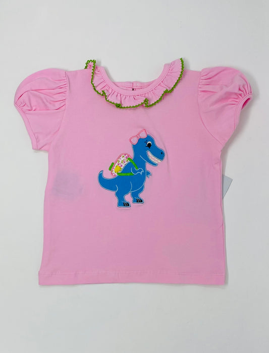 Pink Emma Blouse - School Dinosaur Girls Tops + Tees Remember Nguyen   