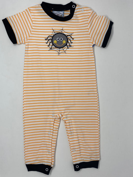 Spider Applique Boys Romper Boys Bubbles + Rompers Three Sisters   