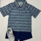 Boy's Polo - Cascade/Navy/Aqua Boys Shirts + Polos Southbound   