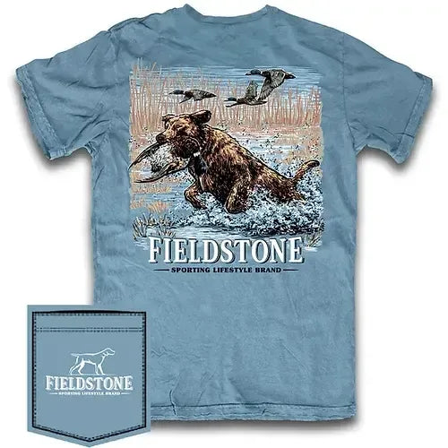 Ice Blue Retriever Splash S/S Shirt Boys Tees Fieldstone