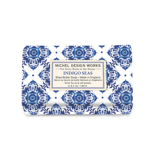 Indigo Seas Medium Bath Soap Bar Candles Michel Design Works