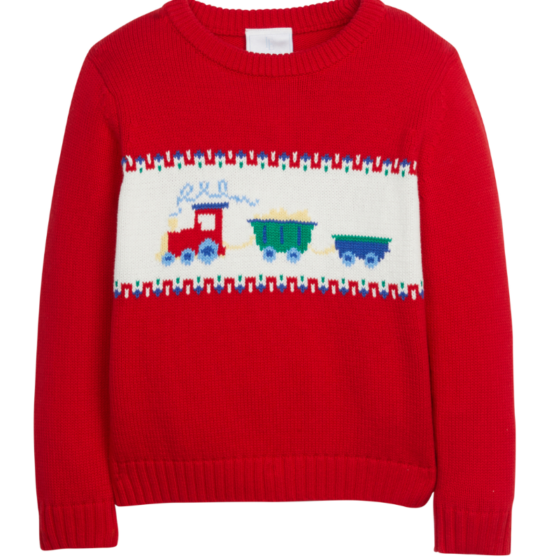 Intarsia Sweater - Train Boys Sweaters + Sweatshirts Little English   