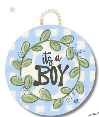 It's a Boy Door Hanger Baby Accessories DK Designs   