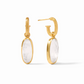 Ivy Hoop & Charm Earring - Iridescent Clear Crystal Earrings Julie Vos   