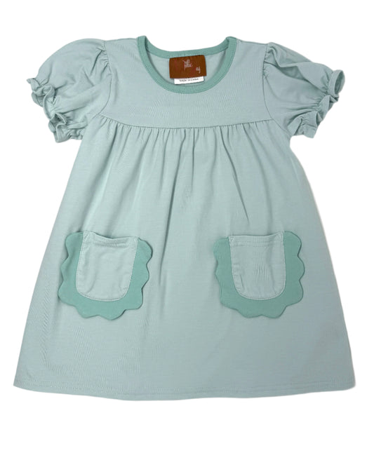 Izzie SS Dress - Mint Girls Play Dresses Millie Jay