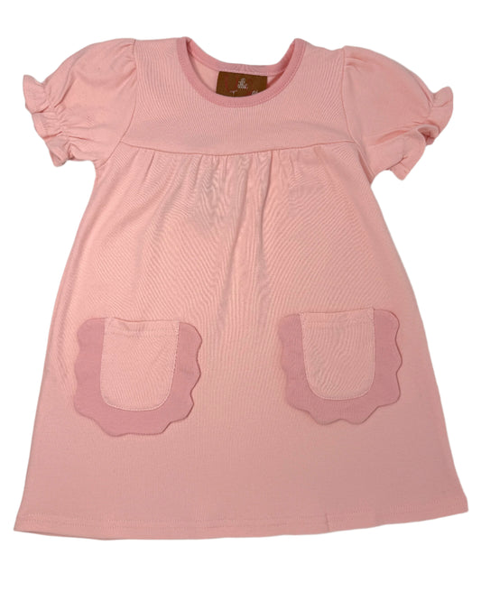 Izzie SS Dress - Peach Girls Play Dresses Millie Jay