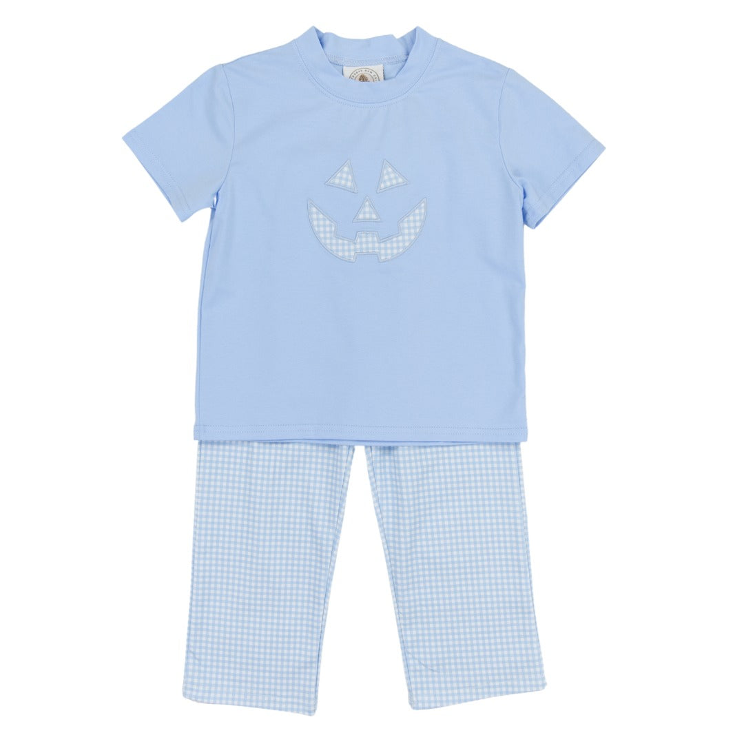 Jack O Lantern Blue Boys Pants Set Boys Sets Cypress Row   