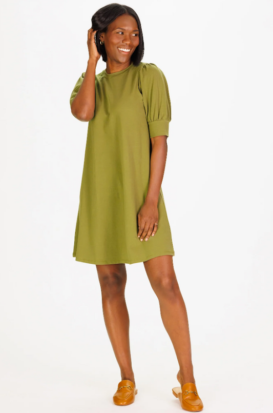 Jennifer Dress - Moss Green Short Dresses Duffield Lane   