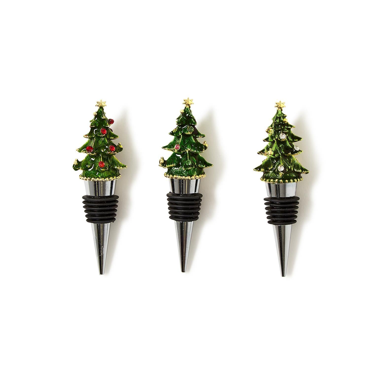 Jeweled Christmas Tree Bottle Stopper Seasonal Two's Company   