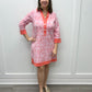 June Dress - Pink Bouquet Short Dresses Duffield Lane