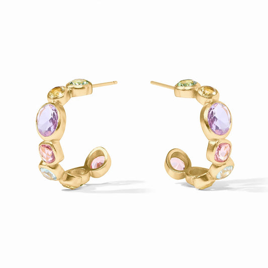 Kaleidoscope Hoop - Medium - Multi Stone Earrings Julie Vos