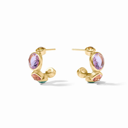 Kaleidoscope Hoop - Small - Multi Stone Earrings Julie Vos