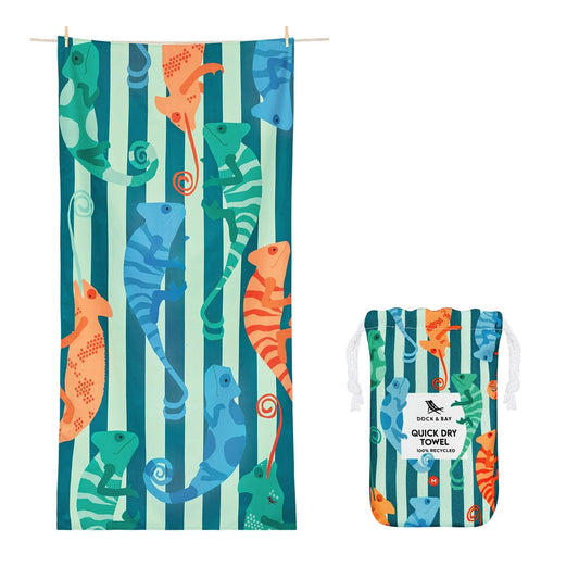 Kids Beach Towel - Karma Chameleon Textiles Dock & Bay