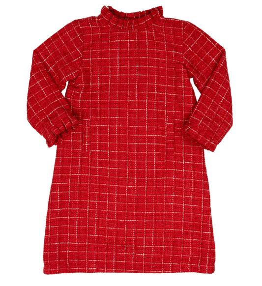 Kate Dress - Red Tweed Girls Occasion Dresses The Oaks Apparel Company   