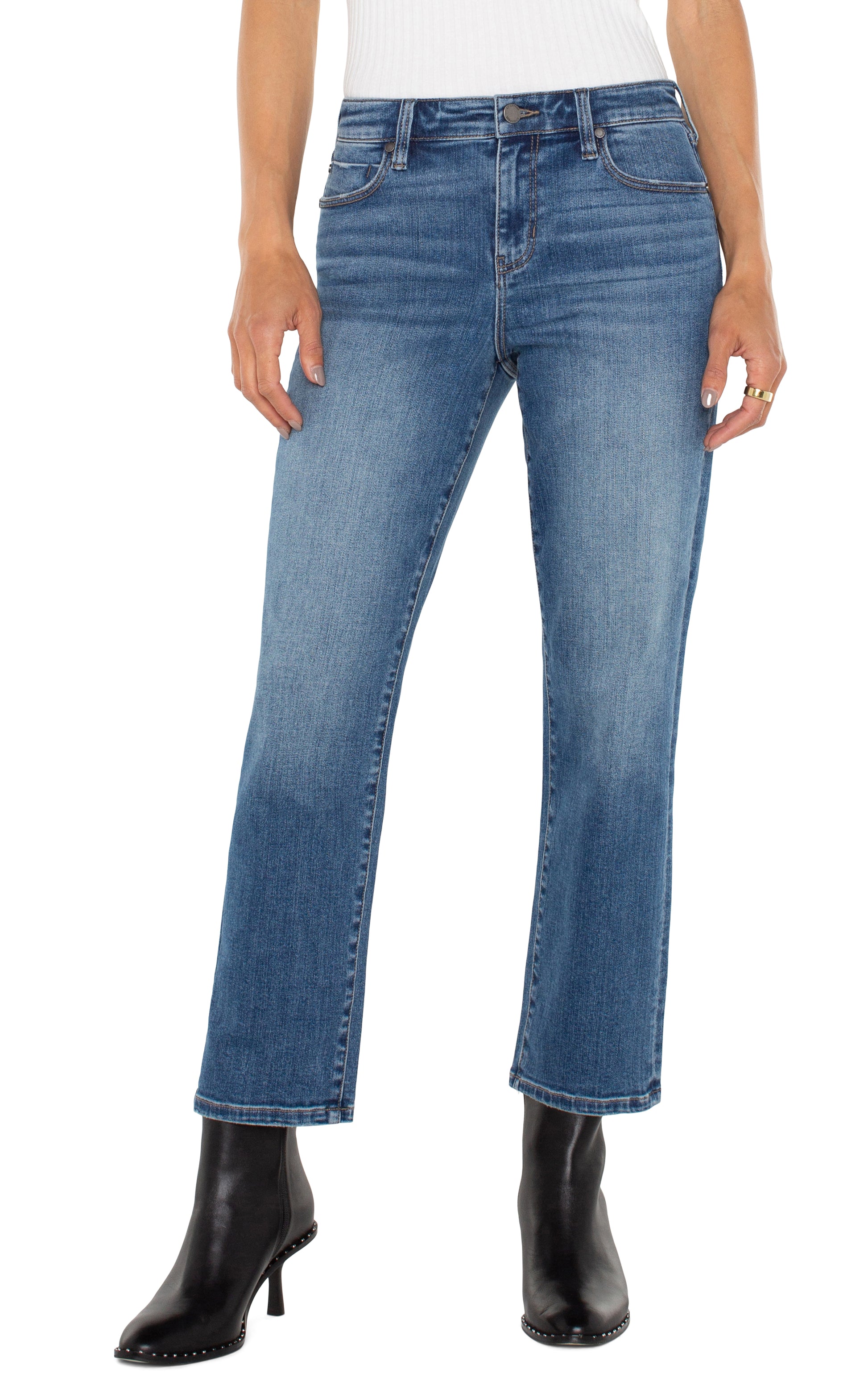 Kennedy Crop Straight Jeans - Mcallaster Jeans Liverpool   