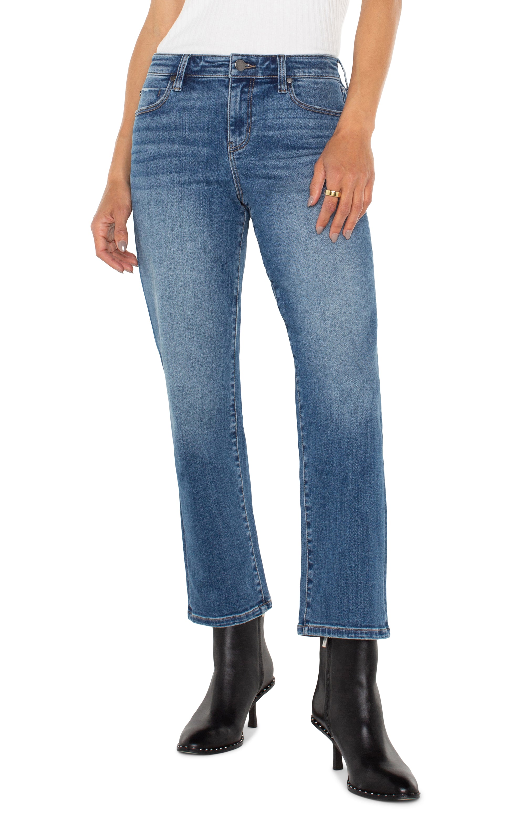 Kennedy Crop Straight Jeans - Mcallaster Jeans Liverpool   