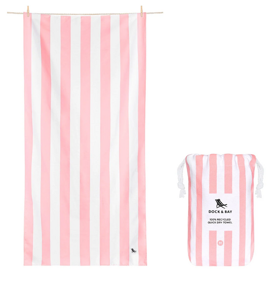 Kids Beach Towel - Malibu Pink Textiles Dock & Bay   