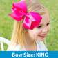 King Scalloped Edge Grosgrain Bow - Pumpkin Kids Hair Accessories Wee Ones   