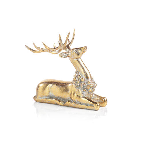 Sitting Deer w/ Ornamental Wreath Seasonal Zodax   