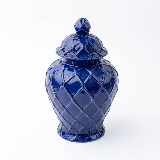 Large Textured Ginger Jar - Navy Home Decor 8 Oak Lane