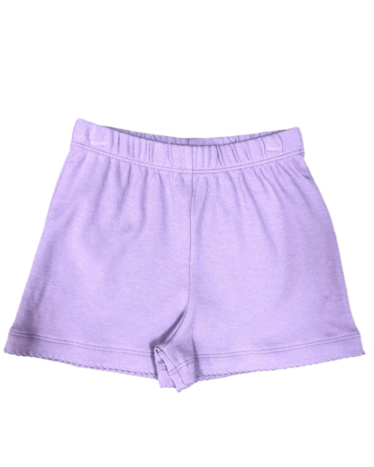 Lavender Picot Trim Shorts Girls Shorts Luigi