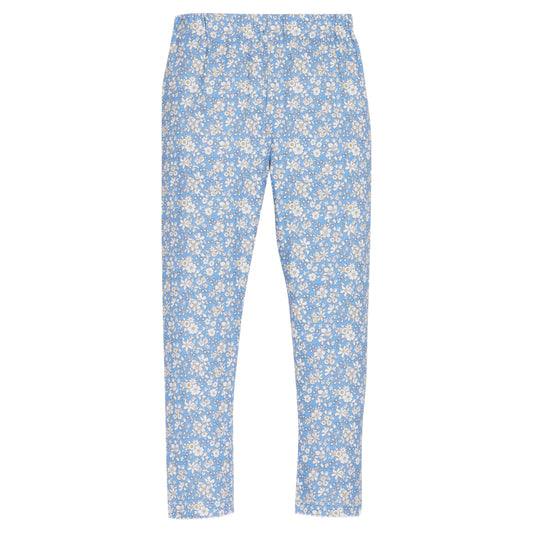 Leggings - Roland Floral Blue Girls Pants + Leggings Bisby   