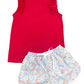 Libby Shorts - Patriotic Floral Girls Bubbles + Rompers Be Elizabeth by James & Lottie   