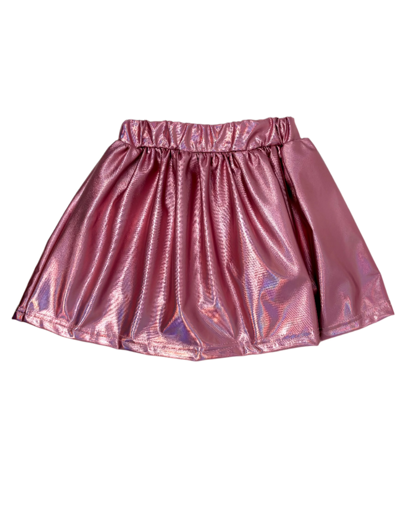 Light Pink Metallic Skort Girls Shorts Belle Cher