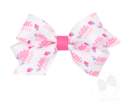 Medium Grosgrain Lil Sister Bow Kids Hair Accessories Wee Ones   