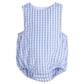 Louis Sunsuit - Royal Windowpane Boys Bubbles + Rompers Little English