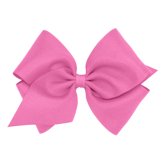 Mini King Grosgrain Bow - Rose Kids Hair Accessories Wee Ones