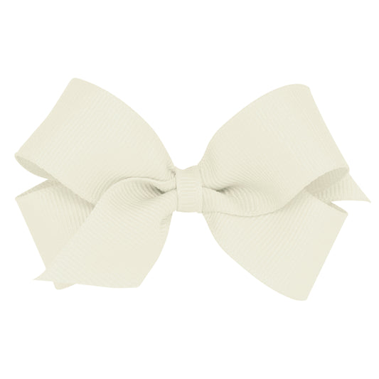 Mini Grosgrain Bow - Antique White Kids Hair Accessories Wee Ones