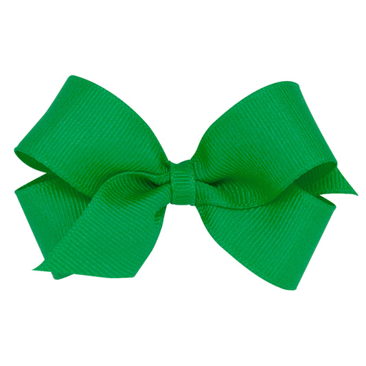 Mini Grosgrain Bow - Green Kids Hair Accessories Wee Ones