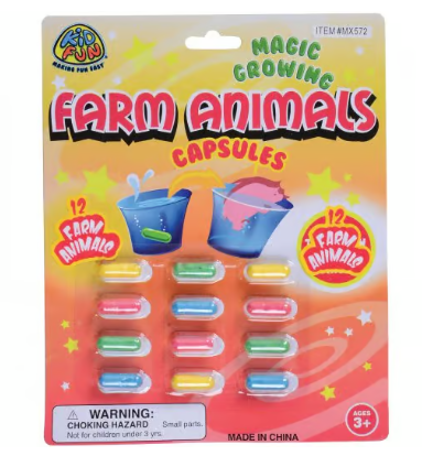 Magic Grow Farm Animal Capsules Toys U.S. Toy Company   