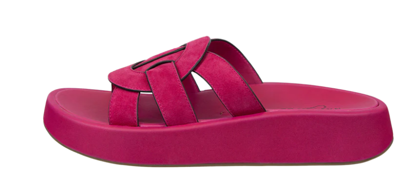 Market Platform Sandals - Pink Shoes Naked Feet   