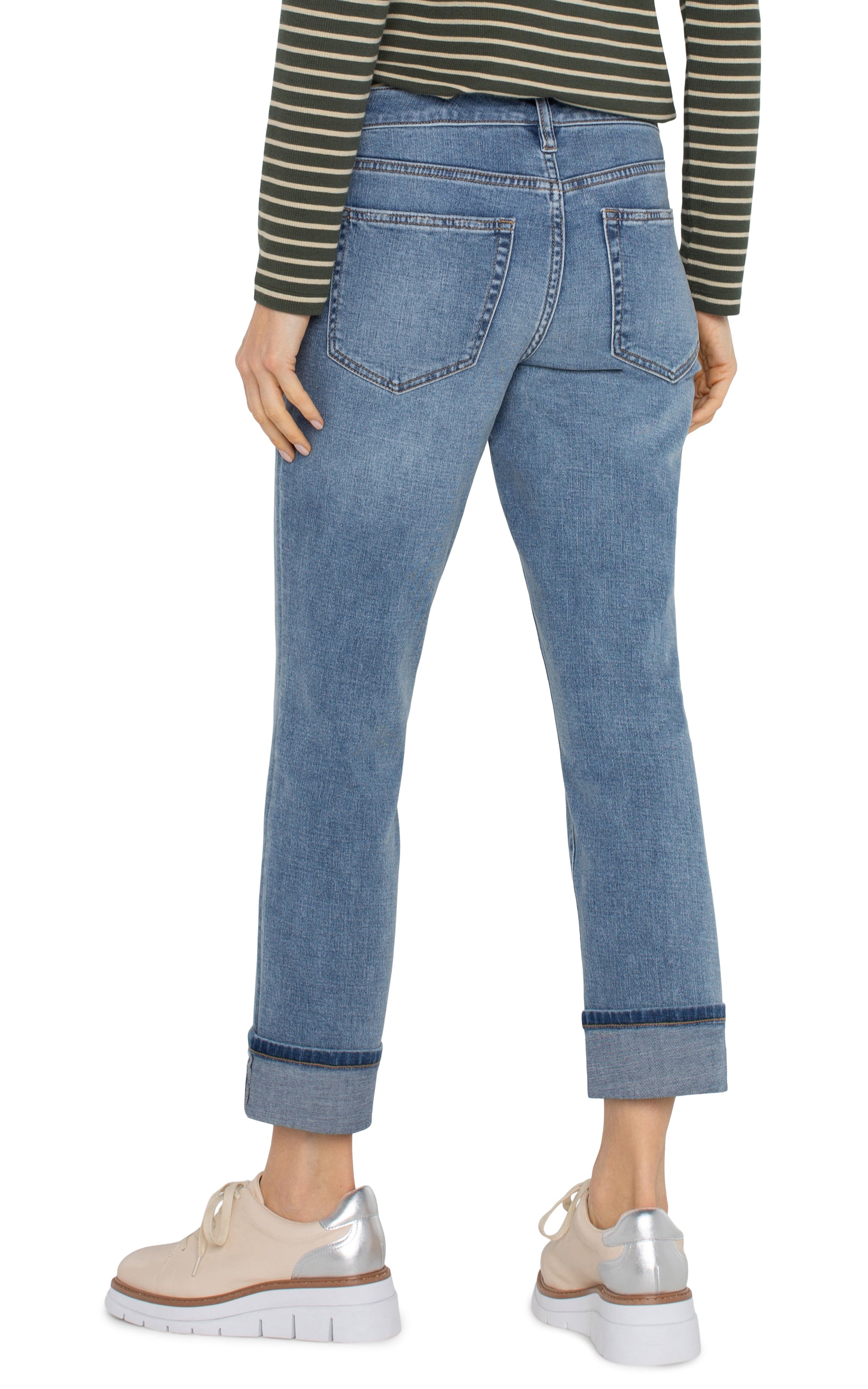 Marley Girlfriend Cuffed Jeans - Vineland Jeans Liverpool   