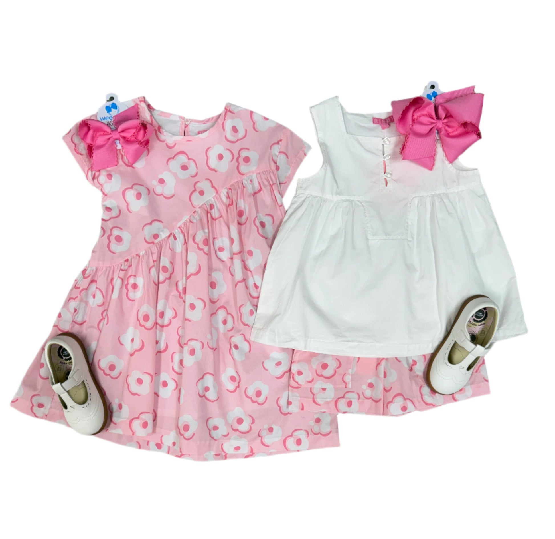 Patch Pocket Shorts - Marshmallow Floral Girls Shorts Bisby