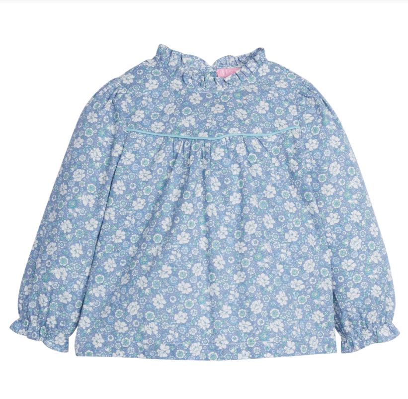 McCall Top - Bedford Gardens Blue Girls Tops + Tees Bisby   