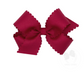 Medium Scalloped Edge Grosgrain Bow - Cranberry Kids Hair Accessories Wee Ones   