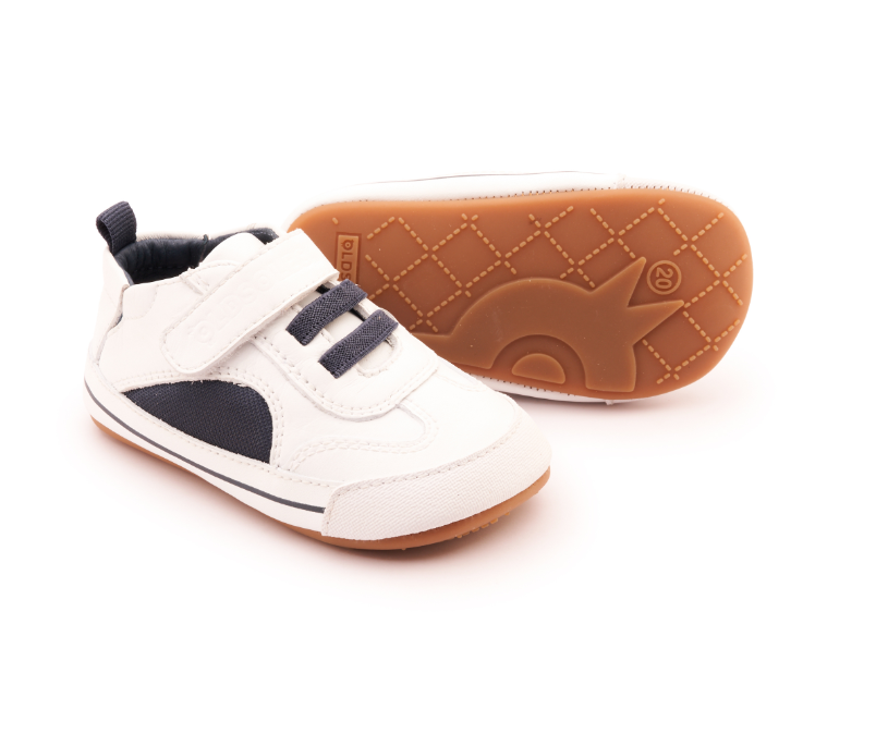 Meshy - Snow/Navy Boys Shoes Old Soles   