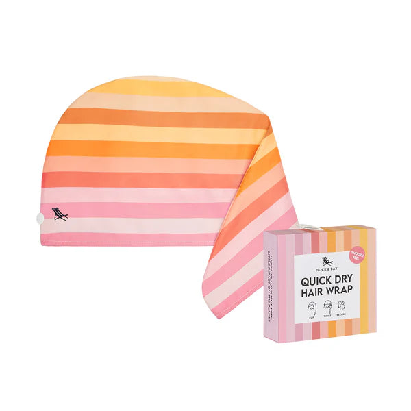 Quick Dry Hair Wrap - Miami Sorbet Self-Care Dock & Bay   