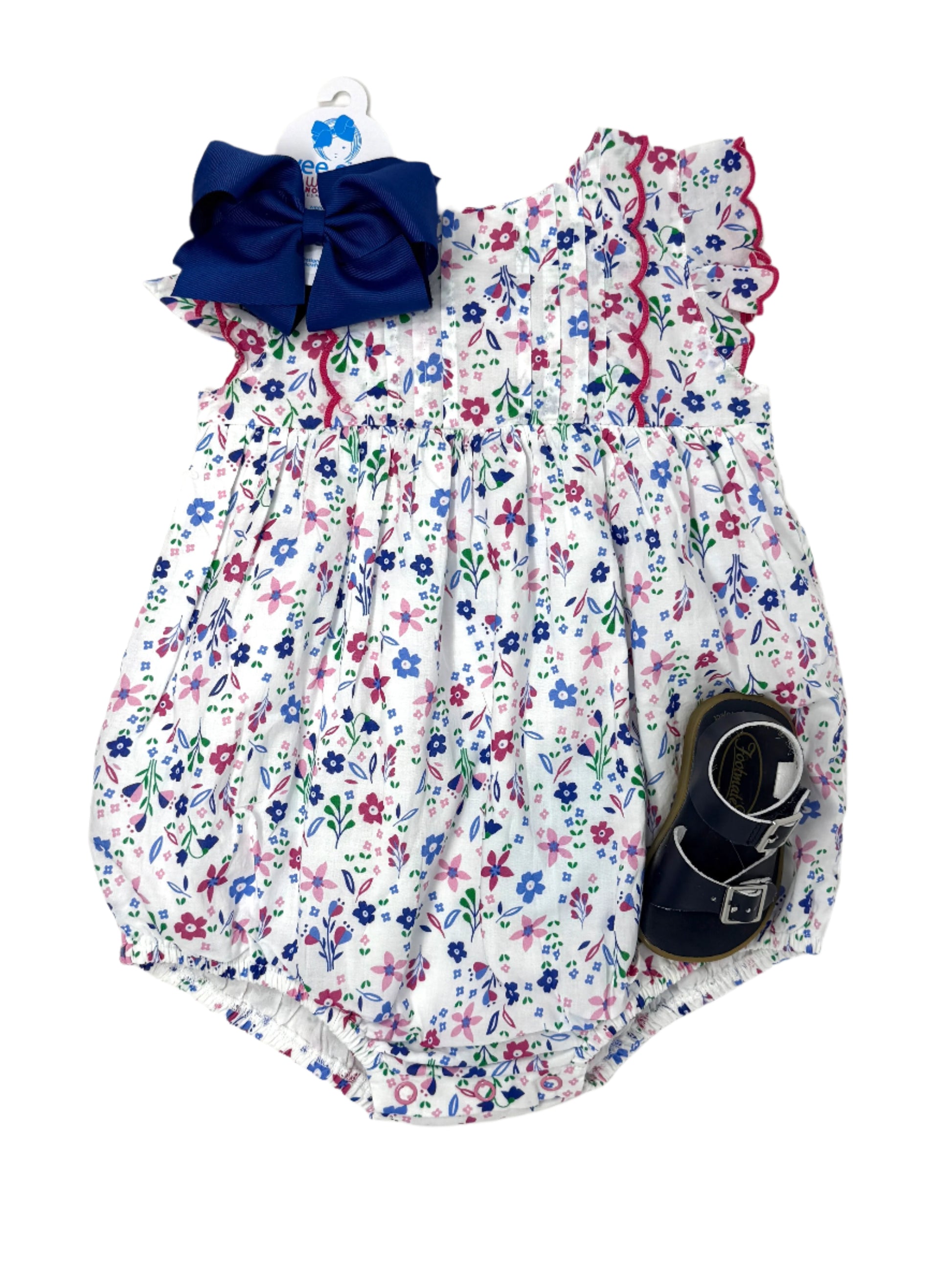 Mila Bubble - Chelsea Floral Girls Bubbles + Rompers Little English
