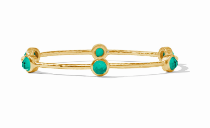 Milano Luxe Bangle - Iridescent Emerald Green - Large Bracelets Julie Vos   