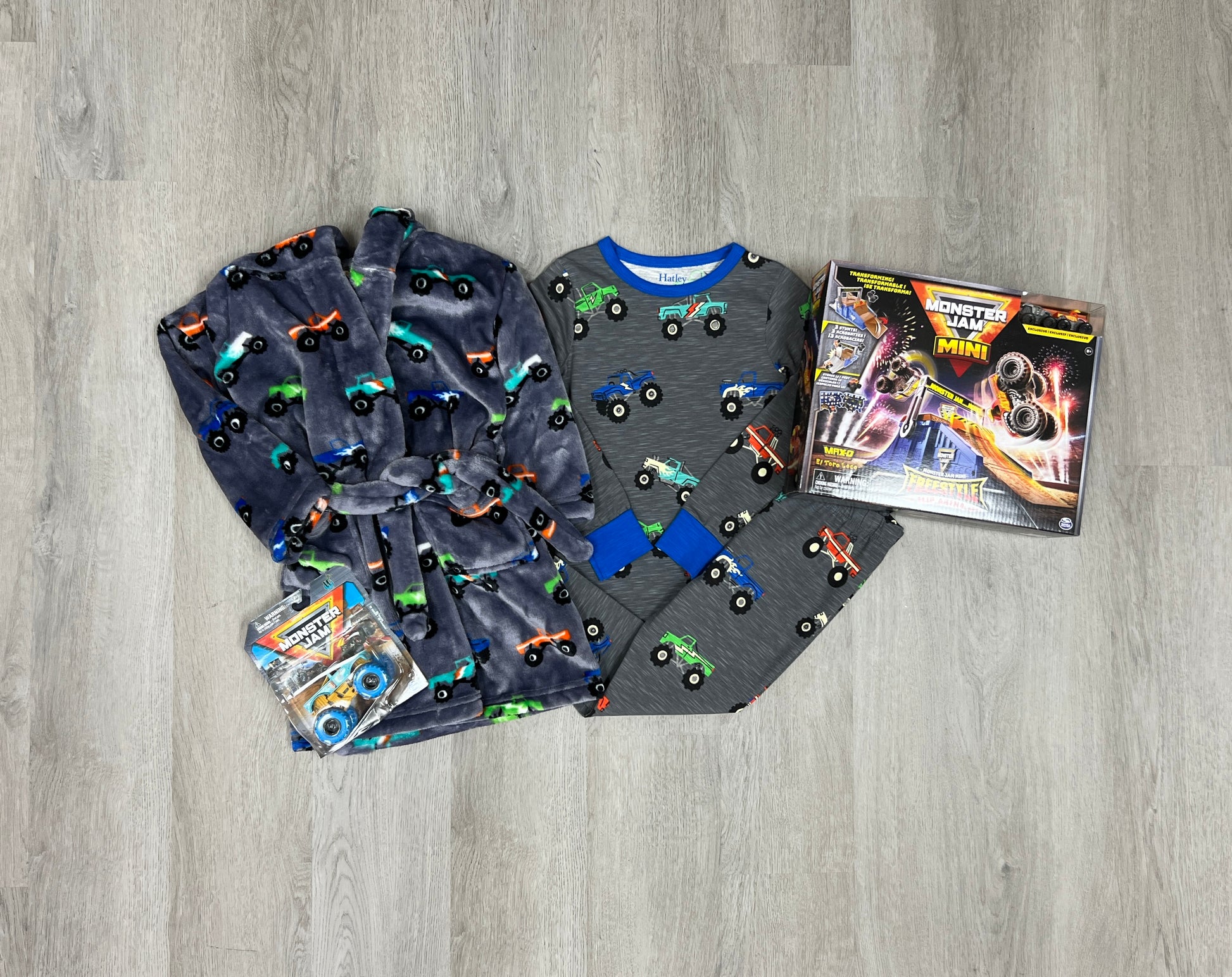 Monster Trucks Stretch Cotton Pajama Set Kids Pajamas Hatley   