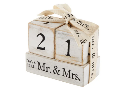 Wedding Countdown Block Home Decor Mudpie   