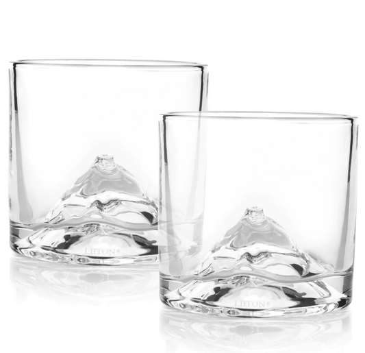 Mt. Fuji Whiskey Glass Set of 2 Kitchen + Entertaining Liiton   