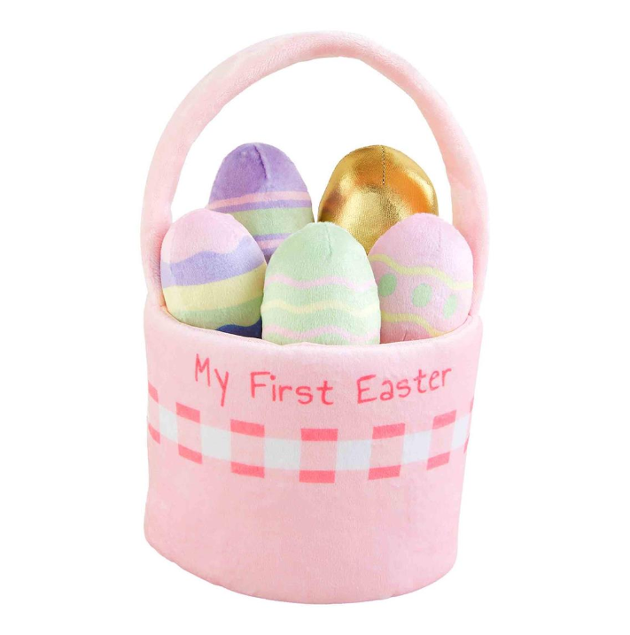 Pink My First Easter Basket Plush Set Seasonal Mudpie   