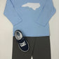 Boy's L/S T-Shirt w/ NC Silhouette - Lt. Blue Boys Tees Luigi   