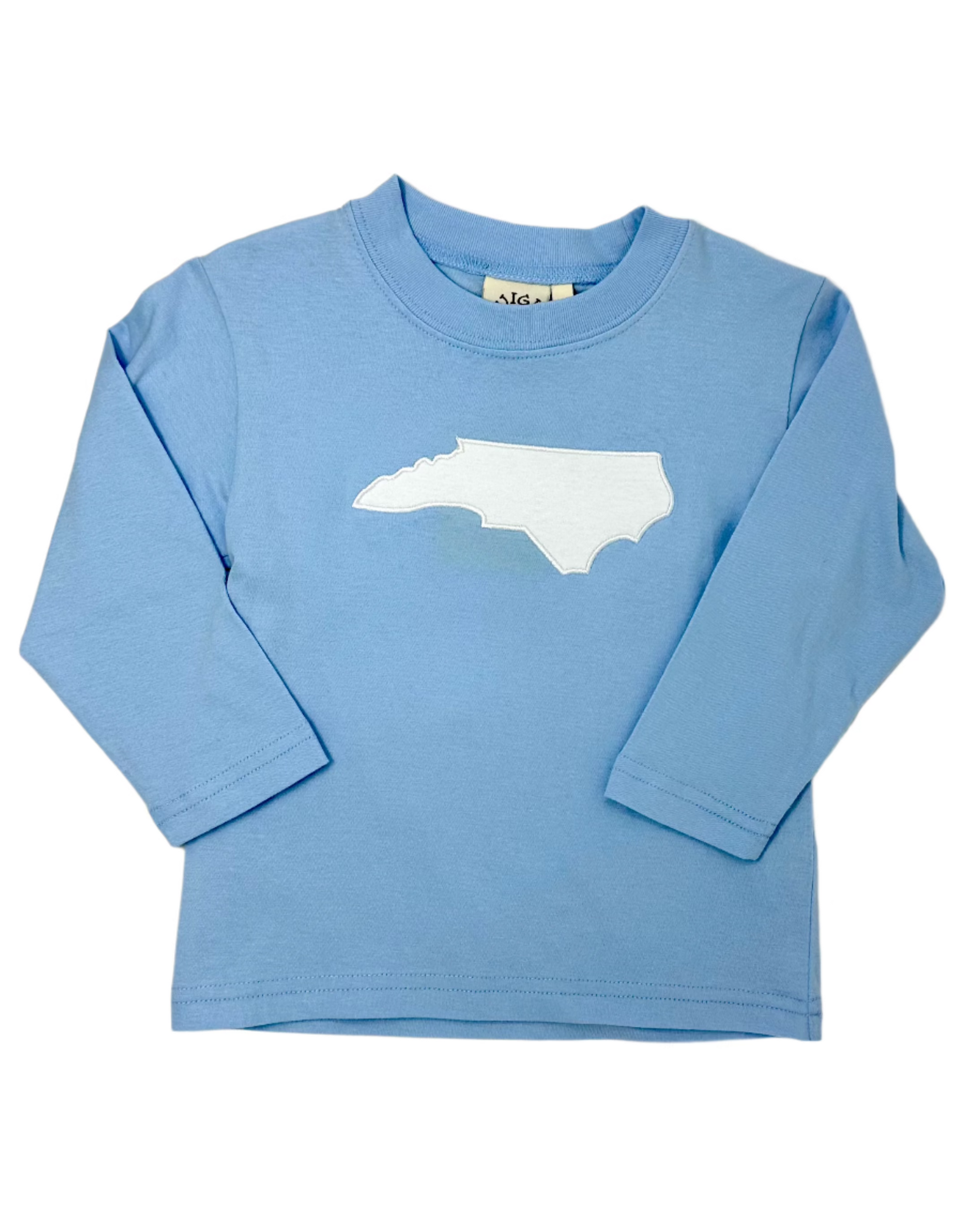 Boy's L/S T-Shirt w/ NC Silhouette - Lt. Blue Boys Tees Luigi   