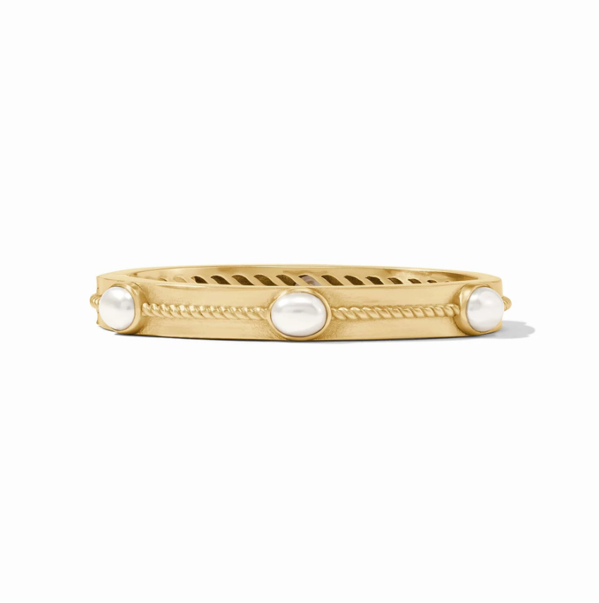 Nassau Stone Hinge Bangle - Pearl Bracelets Julie Vos   